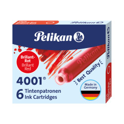 Pelikan Ink Cartridges TP/6 Ink 4001® Brilliant-Red
