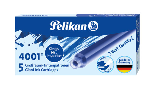 Pot économique de 100 cartouches d'encre Pelikan 4001 TP/6 - bleu