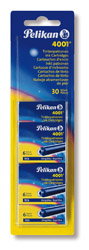 Pelikan Tintenpatronen 4001® Blisterverpackung mit 5 x 6 Standard-Patronen Königsblau