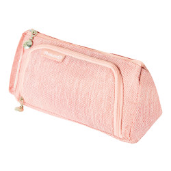 pencil pouch Homeoffice rose canvas look