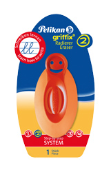 Pelikan gomme griffix® orange avec zone de préhension