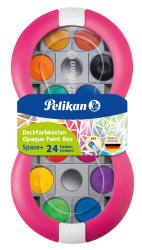Pelikan Farbkasten Space+® inkl. Deckweiß, Magenta, 24 Farben
