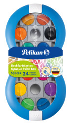 Pelikan Farbkasten Space+® inkl. Deckweiß, Blau, 24 Farben