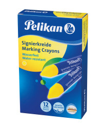 Pelikan Signierkreide für rauhe Untergründe Schachtel mit 12 Stück Gelb