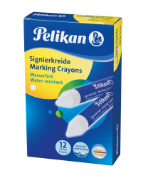 Pelikan Signierkreide für rauhe Untergründe Schachtel mit 12 Stück Weiß