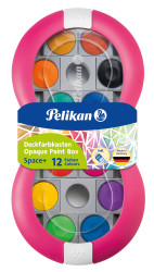 Pelikan Farbkasten Space+® inkl. Deckweiß, Magenta, 12 Farben