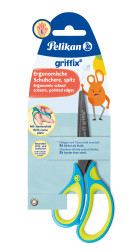Pelikan griffix® Schulschere spitz für Linkshänder, Neon Fresh Blue
