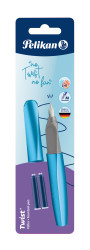 Pelikan Fountain pen Twist nib size M, Frosted blue suitable for both right- and lefthanders

