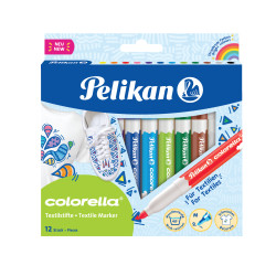 Pelikan Textilstifte Colorella®, waschfest, 12 Farben