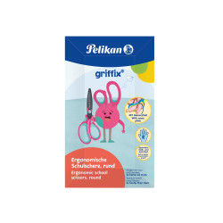 Pelikan griffix® Schulschere rund für Rechtshänder LovelyPink in Onlineverpackung
