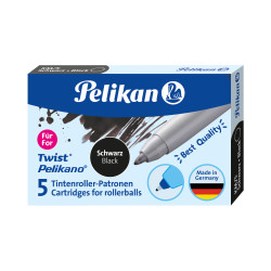 Pelikan Twist® Tintenroller Patronen für Pelikano®/ Twist® , Schwarz, 5 Stück