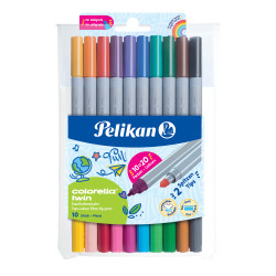 Pelikan Filzstifte Colorella® Twin, 10 Stifte mit 20 Farben